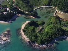 Đảo Cái Chiên nhìn từ trên xuống